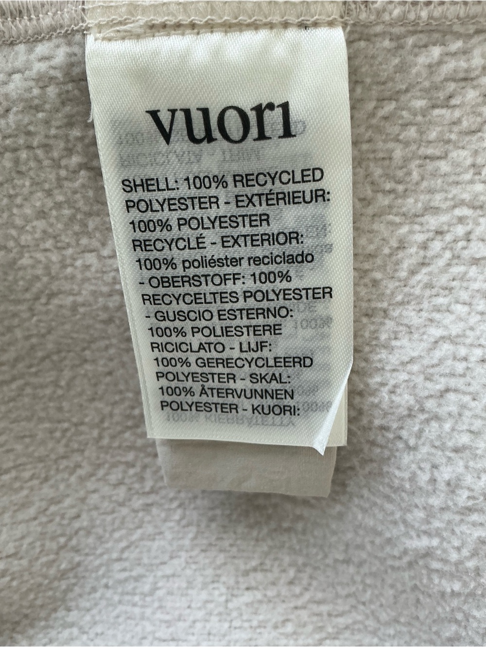 VUORI Alpine Full Zip Jacket | Bone | Size S - Picture 9 of 10